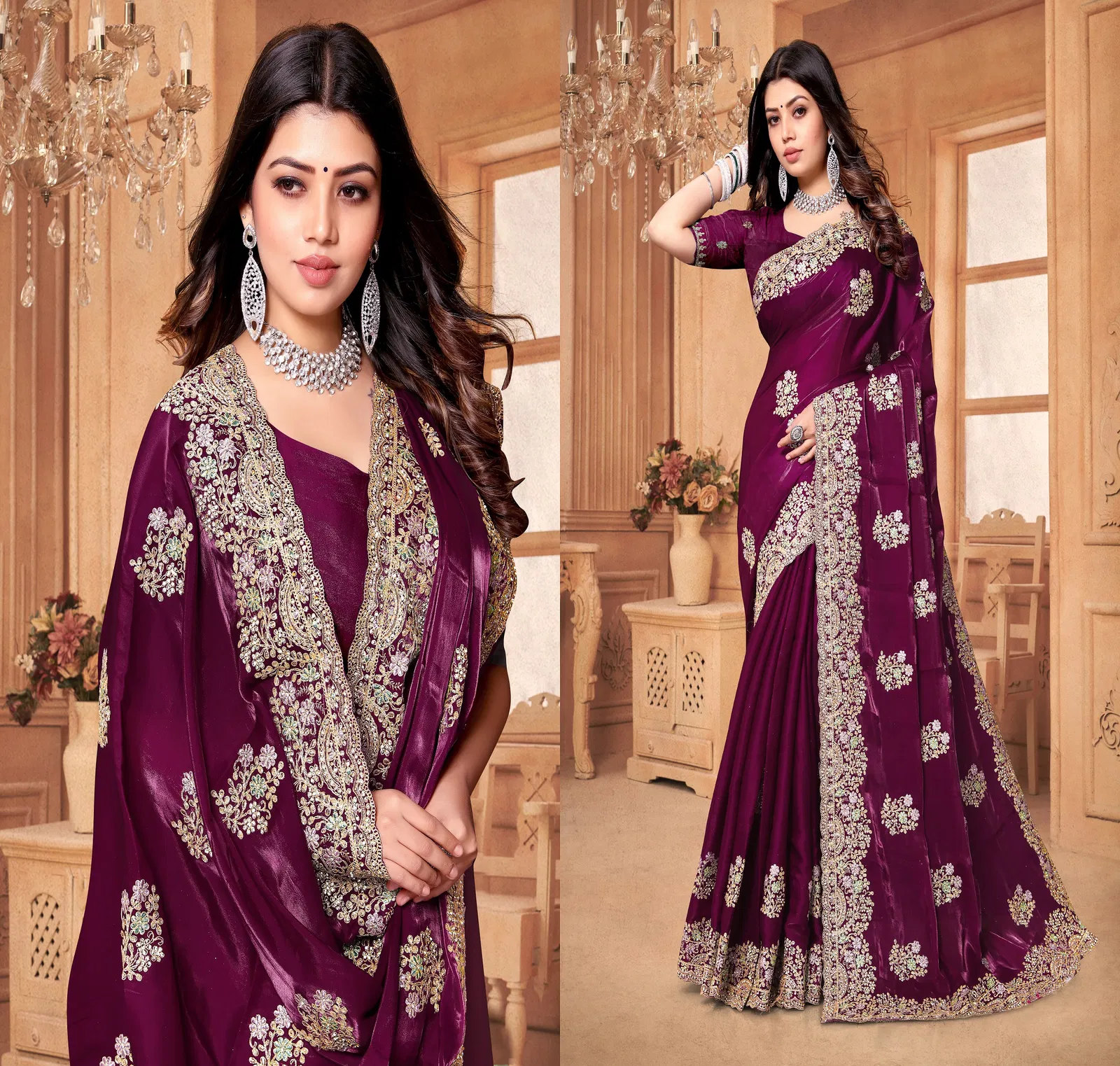 Legacy By Utsav Nari Crepe Silk Wedding Saree Manufacturers